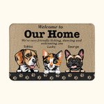 Gepersonaliseerd Welcome To Our Home Furry Babies' Party deurmat verjaardagscadeau voor huiseigenaar woondecoratie