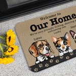 Gepersonaliseerd Welcome To Our Home Furry Babies' Party deurmat verjaardagscadeau voor huiseigenaar woondecoratie