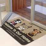 Personalised Welcome To Our Home Dog Cat Family Door Mat  Birthday Gift for Dog Cat Lover Home Decoration