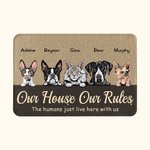 Personalised My House My Rules Pet Carnival Door Mat Birthday Gift for Dog Cat Lover Home Decoration