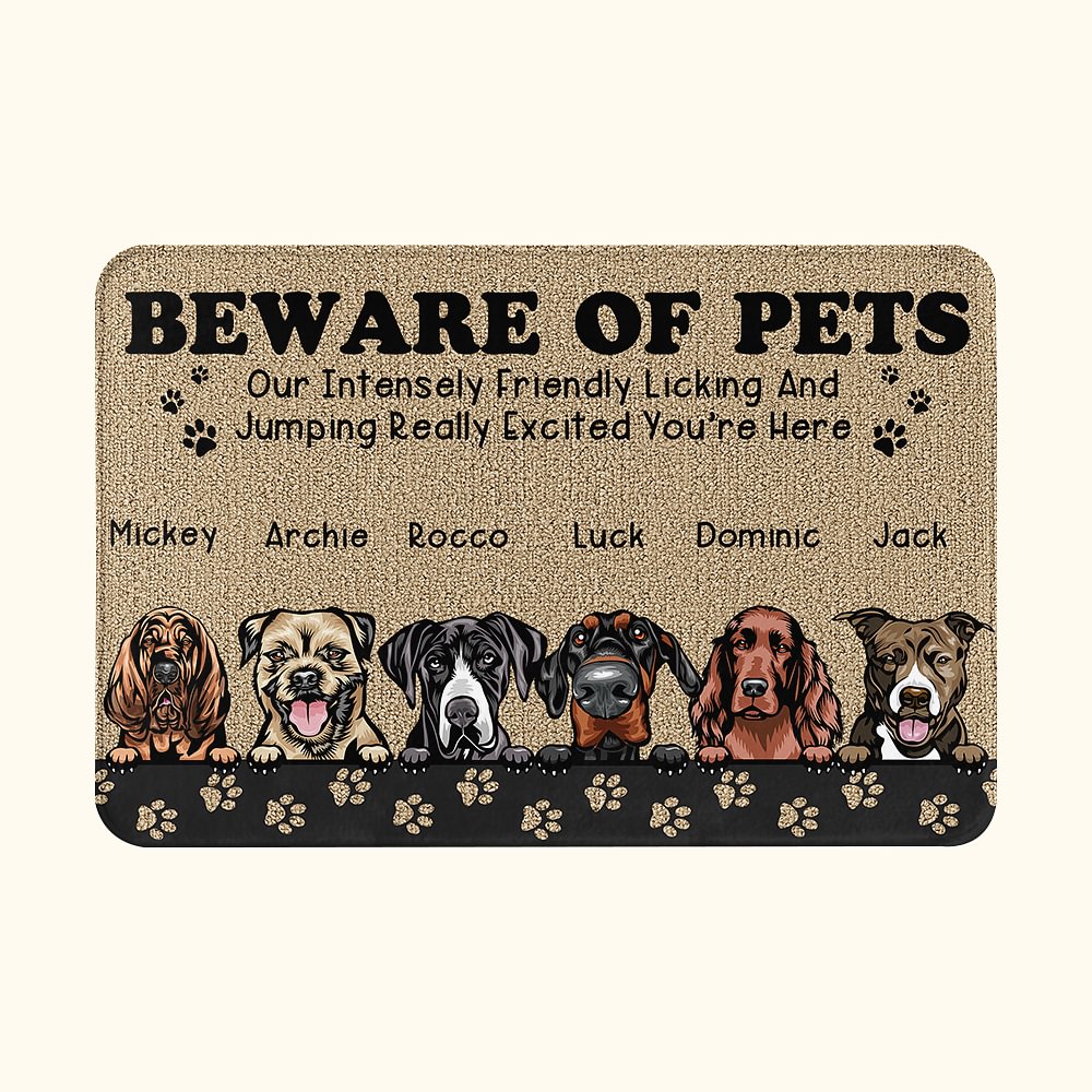 Paillasson Personnalisé Really Excited You're Here Pet Love For Owner Doormat Birthday Gift for Pet Owner Home Decoration