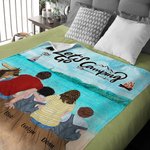 Couverture de camping personnalisée Accessoire de camping doux pour la peau Cadeau d'anniversaire pour le couple, la famille et les amoureux du campin