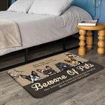 Personalized Beware Of Pet Really Excited You're Here Door Mat Birthday Gift for Dog Cat Lover Home Decoration