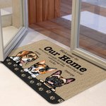 Gepersonaliseerd Welcome To Our Home Furry Babies' Party deurmat verjaardagscadeau voor huiseigenaar woondecoratie
