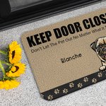 Personalized Keep Door Closed Pet Paw Print Element Door Mat Birthday Gift for Dog Cat Lover Home Decoration