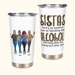 Bicchiere in acciaio inossidabile da 20 once con nomi, regalo di Natale per le sorelle, le sorelle, le sorelle e le migliori ragazze.