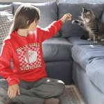 Gepersonaliseerd Kerstman Cartoon Kerstmis Plaid Ontwerp Volwassene of Kind Sweatshirt Kerstcadeau voor familie of vriend