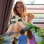 Personalized Home Is Where We Park It Camping Blanket Birthday Christmas Gift for Couple Family Camping Lovers