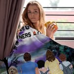 Gepersonaliseerde Nacht Sterren Camping Leven Flanel Sherpa Deken Verjaardagscadeau voor familie Camping Lovers