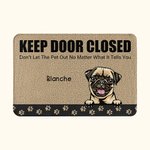 Personalized Keep Door Closed Pet Paw Print Element Door Mat Birthday Gift for Dog Cat Lover Home Decoration