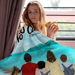 Couverture de camping personnalisée Accessoire de camping doux pour la peau Cadeau d'anniversaire pour le couple, la famille et les amoureux du campin