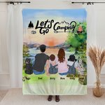 Personalisierte Let's Go Camping Sun Blanket Geburtstag Weihnachten Geschenk für Paar Familie Camping Liebhaber Camp Accessoire