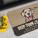Personalized Keep Door Closed Pets Family Gathering Door Mat Home Decoration Gift for Cat Dog Lover