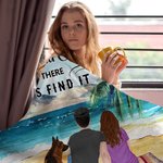 Personalised Adventure Is Out There Let's Find It Camping Blanket with Names Birthday Christmas Gift for Couple Family Camping Lovers