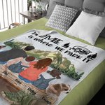 Manta de camping personalizada Home Is Where We Park It Accesorio de camping Regalo de cumpleaños para los amantes del camping en familia