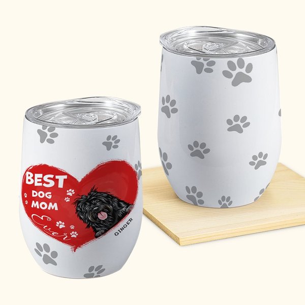 Gepersonaliseerde Best Dog Mom Ever Wine Tumbler Kerstcadeau Verjaardagscadeau voor dierenliefhebbers