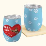 Bicchiere da vino personalizzato Best Mom Ever Regalo di Natale Regalo di compleanno per gli amanti degli animali domestici