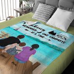 Personalized Happy Memories One Campsite At A Time Blanket Flannel Blanket Birthday Housewarming Gift for Family Camping Lovers