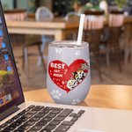 Personalised Best Cat Mom Ever Wine Tumbler Christmas Gift Birthday Gift for Pet Lovers