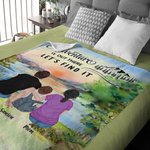 Personalisierte Abenteuer ist da draußen finden wir es Camping Sonne Decke Geburtstag Geschenk für Ehepaar Familie Camping Liebhaber Camp Zubehör