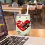 Bicchiere da vino personalizzato Best Mom Ever Regalo di Natale Regalo di compleanno per gli amanti degli animali domestici