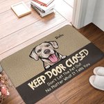Personalized Keep Door Closed Pets Family Gathering Door Mat Home Decoration Gift for Cat Dog Lover