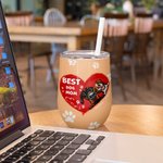 Gepersonaliseerde Best Dog Mom Ever Wine Tumbler Kerstcadeau Verjaardagscadeau voor dierenliefhebbers