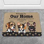Gepersonaliseerd Welcome To Our Home Furry Babies' Party deurmat verjaardagscadeau voor huiseigenaar woondecoratie