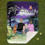 Personlig bekväm Camplife Flannel Sherpa-filt Födelsedag Housewarming Present till familjen