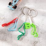 Personalised Colorful Race Circuit Keychain with Initial Christmas Gift Birthday Gift for Auto Enthusiasts Motorsport Lovers