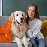 Manta personalizada con nombre para cachorro de perro, con diseño de patita, regalo de Navidad para amante de mascotas