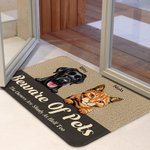 Personalisierte Beware Of Pet wirklich aufgeregt du bist hier Fußmatte Home Dekoration Geschenk für Tierliebhaber Besitzer