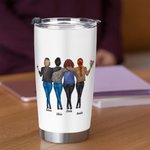 Bicchiere in acciaio inossidabile da 20 once con nomi, regalo di Natale per le sorelle, le sorelle, le sorelle e le migliori ragazze.