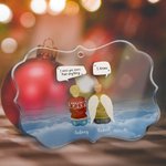 Personalized We Miss You More Than Anything We Know Irregular Shape Acrylic Ornament Christmas Memorial Gift for Family Friends