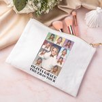 Personalised Eras Tour Poster Photos Cotton Linen Cosmetic Bag with Zipper Christmas Wedding Mother's Day Gift for Friends Sisters Bridesmaids Mom