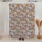 Couverture pour bébé personnalisée avec nom et motif floral vintage Cadeau de douche pour nouveau-né et enfant