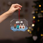 Personalized We Miss You More Than Anything We Know Irregular Shape Acrylic Ornament Christmas Memorial Gift for Family Friends