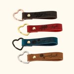 Personalized Retro Leather Birth Flower Keychain with Engraved Name Christmas Birthday Wedding Gift for Her