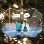 Personalized I Miss You I Know Irregular Shape Acrylic Ornament Christmas Memorial Gift for Family Friends