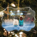 Personalizado Your Wings Were Ready But My Heart Was Not Ornamento acrílico de forma irregular Regalo de Navidad conmemorativo para amigos de la famil