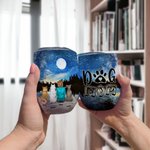Vaso de Vino de Acero Inoxidable de 12oz Personalizado Perro Mamá Papá Cielo Estrellado Cumpleaños Regalo de Navidad para los Amantes de los Perros