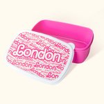 Poupée Princesse Rose Personnalisée Lunch Box avec Nom Cadeau d'Anniversaire pour les Enfants