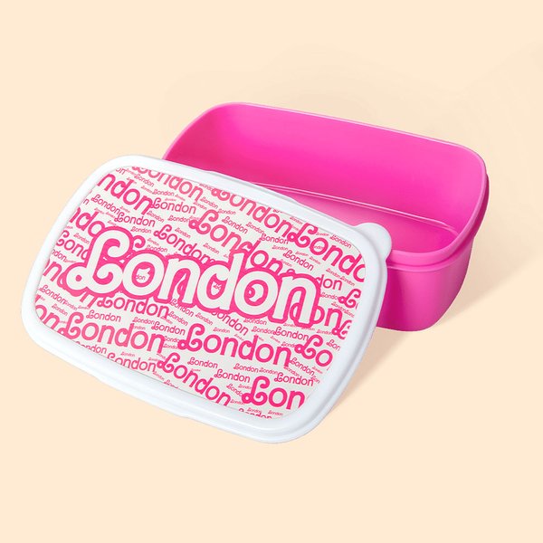 Poupée Princesse Rose Personnalisée Lunch Box avec Nom Cadeau d'Anniversaire pour les Enfants