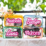 Personalized Doll Inspired Clear Makeup Travel Cosmetic Bag Water Proof Birthday Bachelorette Party Gift for Her