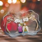 Personalized I Miss You I'm Always With You Irregular Shape Acrylic Ornament Christmas Souvenir Gift for Family Friends