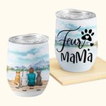 Personalized Enjoy The Natural Scenery Together with Fur Babies Wine Tumbler Food Grade Stainless Steel Birthday Christmas Gift for Dog Lovers