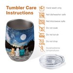 Vaso de Vino de Acero Inoxidable de 12oz Personalizado Perro Mamá Papá Cielo Estrellado Cumpleaños Regalo de Navidad para los Amantes de los Perros