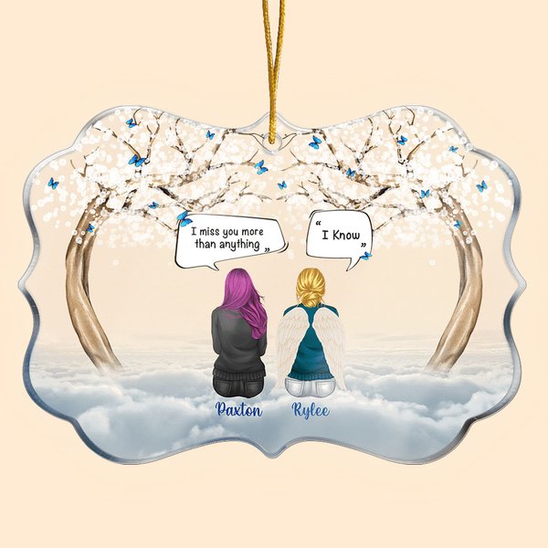 Personalized I Miss You More Than Anything I Know Irregular Shape Acrylic Decoration Christmas Birthday Commemorative Gift for Family Friends