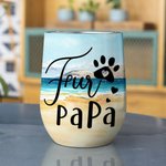 Personalisierte Walking auf einem goldenen Sandstrand mit meinem geliebten Hund Weinbecher Lebensmittelqualität Edelstahl Geburtstag Weihnachtsgeschenk für Hundeliebhaber