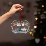 Personalisierte Ich vermisse dich mehr als alles, was ich weiß unregelmäßige Form Acryl Ornament Weihnachten Erinnerung Geschenk für Familie Freunde